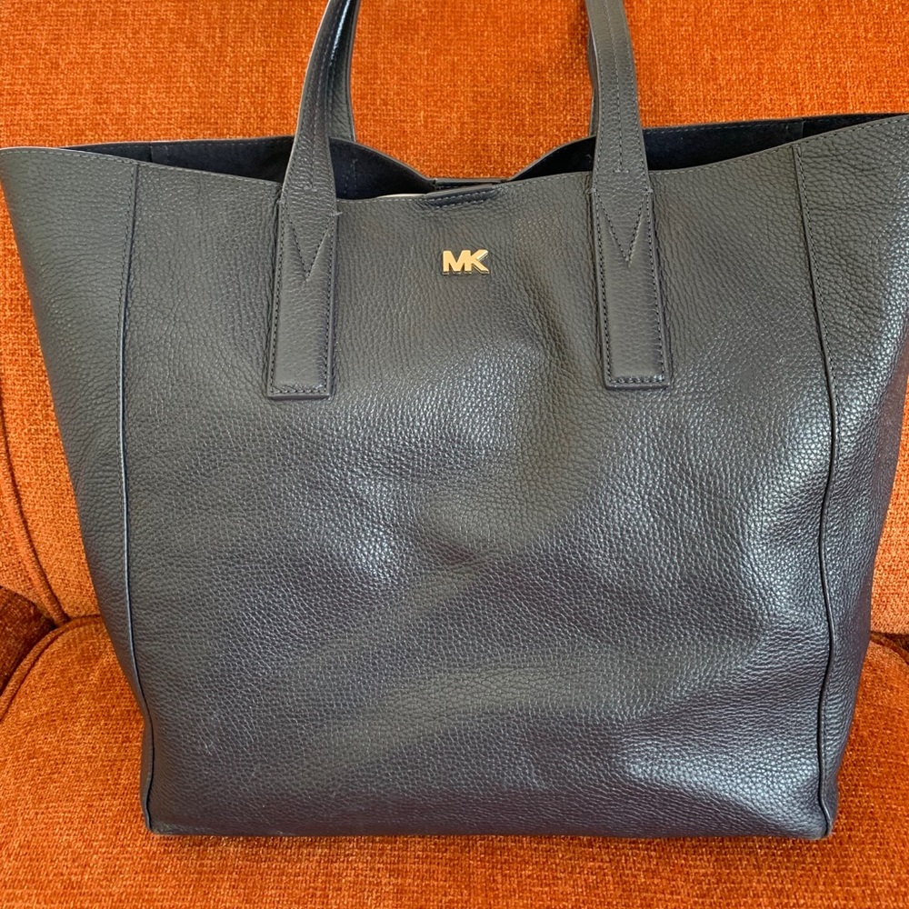 Michael Kors navy leather handbag
